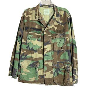 US Military BDU Uniform Coat Cotton Woodland Combat Army Surplus Flaws Men M-Reg